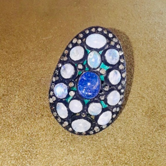 FINAL PRICE 👛👛NWOT $850.00 RETAIL VALUE TANZANITE MOONSTONE RING - Picture 6 of 12